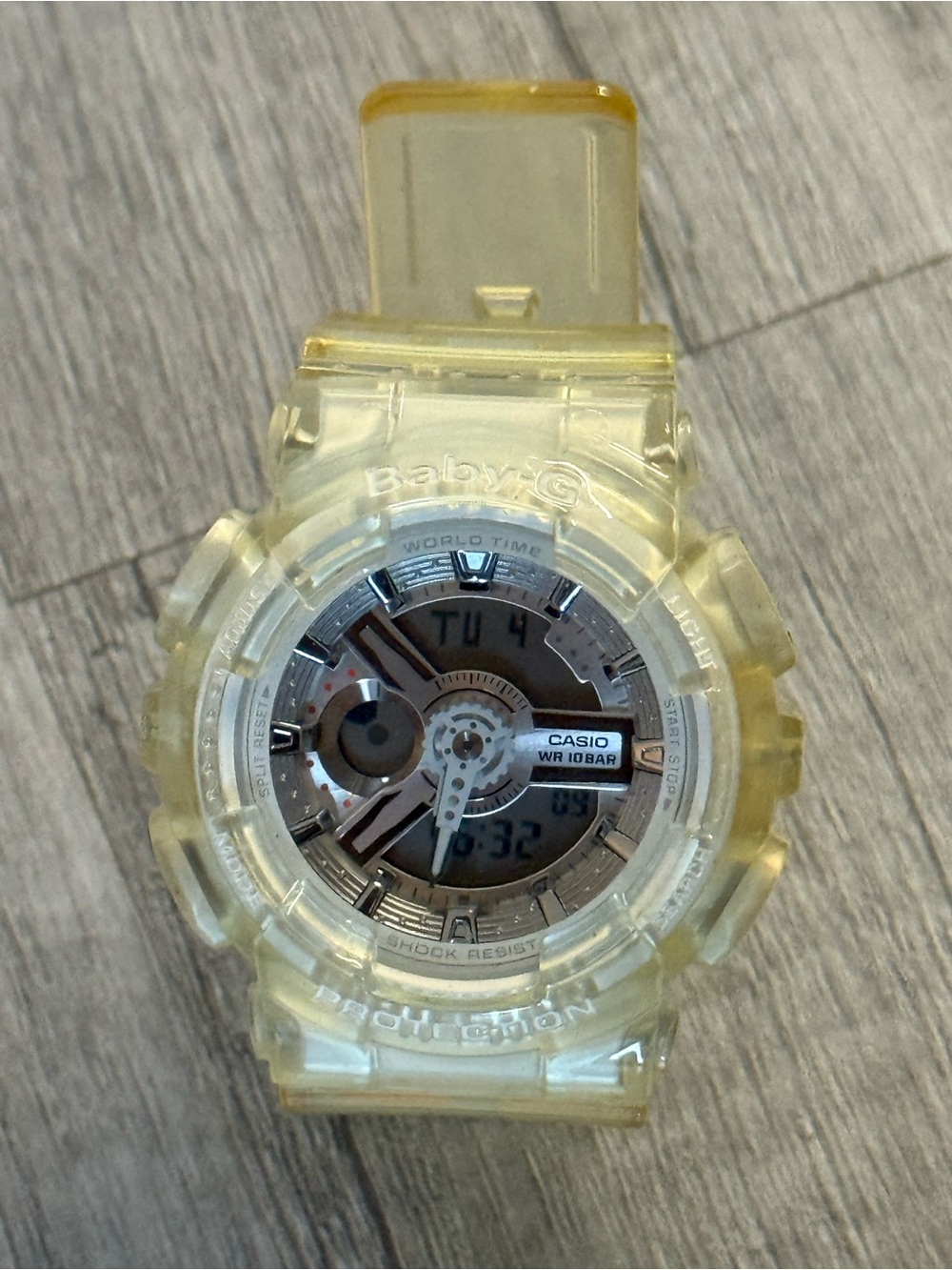 Casio Baby-G Translucent Pale Yellow Sport Watch